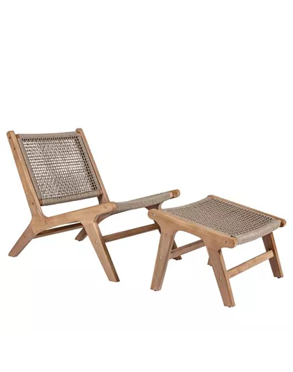 Relaxsessel mit Hocker Ida